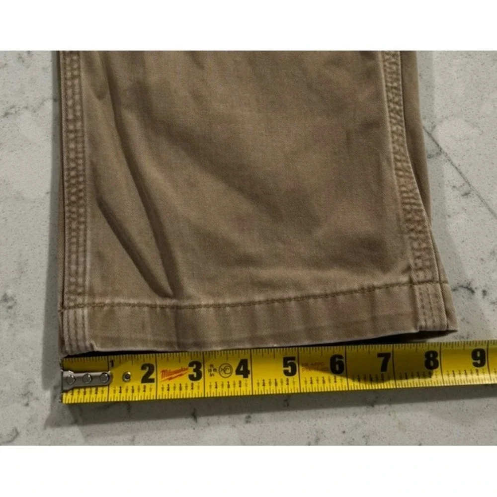 Carhartt Mens 32x30 Khaki Relaxed Fit Carpenter Utility Workwear B324 DKH Pants